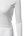 Doublju Basic Long Sleeve Crop Top for Women with Plus Size White Large