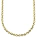 14 Yellow Gold 4.0mm Diamond Cut Rope Chain Necklace, 22