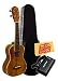 Oscar Schmidt by Washburn OU5 Concert Ukulele Bundle with Hard Case, Cherub Tuner, and Polishing Cloth - Hawaiian Koa Top, Back, and Sides