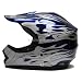 Tms Youth Blue Flame Dirt Bike Motocross Helmet Atv Mx (Medium)