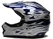 Tms Youth Blue Flame Dirt Bike Motocross Helmet Atv Mx (Large)
