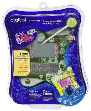 41IGZgQRTJL Hasbro Littlest Pet Shop Green Digital Electronic Interactive Planner with Stylus Pen