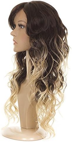 Magic Wig World two tone Blonde\Brown Ombre Curly Wave Sprial Afro Fashion Wig
