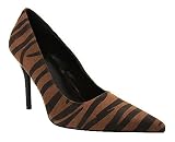 POINTED TOE ZEBRA HEEL