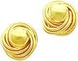 14K Yellow Gold Love Knot w/Ball Earrings Jewelry