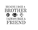 Brothers Friends Kid Room Sports Decor Wall Quote Decal Removable Letters