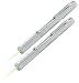 Professional High Powered Green Laser Pointer Silver Pointing Device Pen (LPGR) - Bonus Pack of 2