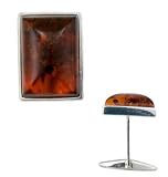 Sterling Silver Cognac Amber Cufflinks - Amber Cufflinks