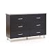 South Shore 3127027 Cosmos Collection Double Dresser, Black/Charcoal