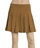 CORDUROY PLEATED MINI SKIRT