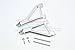 GPM Traxxas Unlimited Desert Racer 4X4 (#85076-4) Upgrade Parts Aluminum Front Upper Suspension Arm - 8Pc Set Silver