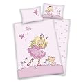 Herding 269587063 Kleinkinderbettw�sche Lara "Prinzessin", 40 x 60 cm + 100 x 135 cm, Biber / Flanell