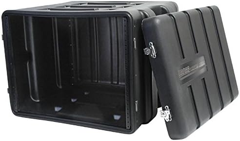 Pro Audio DJ Stackable ABS Rack Mount Flight Case Stackable Electronic Equipment Case- Six Rack Spaces 6RU