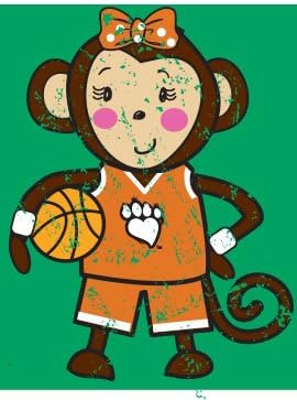 Sports Katz Big Girls Maisy Monkey Scrub Pants Basketball Green Youth Small