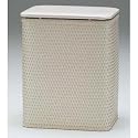 Infant & Toddler Wicker Hamper With Vinyl Lid White