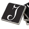 Marble Coaster Set J - Black