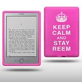 AMAZON KINDLE 4 "KEEP CALM AND STAY REEM" SILIKON SKIN CASE SCHUTZH�LLE IN ROSA (PINK) / WEI�von "CELLAPOD"