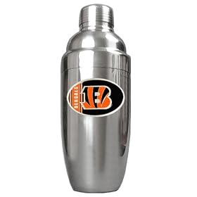 Cincinnati Bengals NFL Stainless Steel Cocktail Shaker by Great American Products