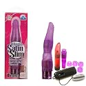 California Exotics / Swedish Erotica 10 Functiontion Satin Slim-Tickler Vibrator Adult Sex Toy Kit