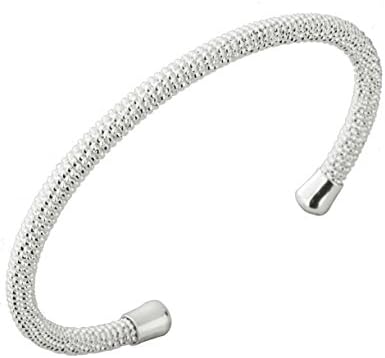 Silver Plated Cute Open Mesh Cuff Bangles for Women