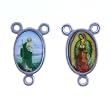Rosary Centerpieces Set with Our Lady of Guadalupe and St. Jude Pictures - 23mm Height - Sold as a set of 2