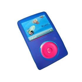 Blue Silicone Skin Case Cover for SanDisk Sansa Fuze 2gb, 4gb & 8gb + Belt Clip, Lanyard & Screen Protector