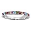 Sterling Silver w/ CZ Ring - 3mm Band Width - Size: 4-10