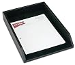Black Leather Legal Letter Tray