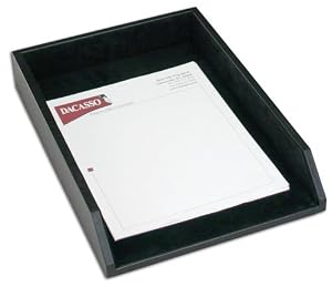 Black Leather Legal Letter Tray