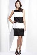  Linen Blend Ric Rac Colour Block Dress