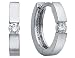 Diamond Huggie Hoop Earrings 1/10 ctw In White Gold