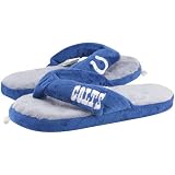 NFL Indianapolis Colts Ladies Blue-Gray Plush Thong Slippers (X-Large)