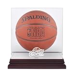 Mounted Memories Cleveland Cavaliers Mahogany Team Logo Basketball Display Case With Mirrored Back
