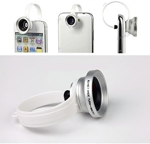 SimpleLens 2 in 1 Clip-On Smartphone Lens Kit 0.67X Wide Angle Lens + 10X Macro Lens with 2 Separate Lens for iPhone, Samsung Galaxy, LG, Droid, HTC, etc