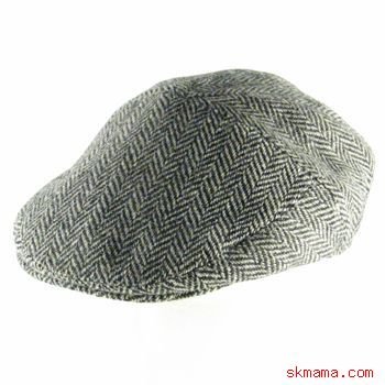 Buy 100% WOOL HERRINGBONE IVY DRIVER GOLF CAP HAT * BLACK – Large / Extra Large