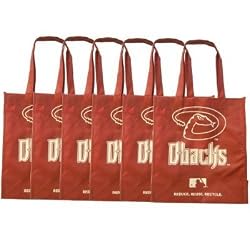 Arizona Diamondbacks 6 Pack Reusable Bags - MLB Baseball