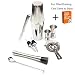 9-Piece Cocktail Shaker Set – 800ml Boston Shaker Dual Jiggers Muddler Bar Spoon Strainer Tongs & Pourers – Gift Box for Home Entertaining