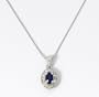 Oval Sapphire and Diamond Necklace