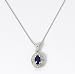 Oval Sapphire and Diamond Necklace