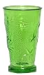 Spanish Large Ocean Sea Life Recycled Lime Green Glass Tumbler 5.25"H, 8oz Set of 6