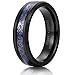 King Will Dragon Unisex 6mm Black Celtic Dragon Blue Carbon Fiber Tungsten Carbide Ring Comfort Fit 6.5