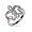 Elegant Victorian Style Silver and CZ Fleur de Lis Ring Size 5 (Sizes 5 6 7 8 9 10 Available)