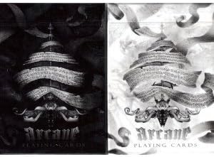 Bicycle Arcane Playing Cards 2 Deck Set 1 White & 1 Black by Ellusionist by US Playing Card