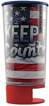 Spit Bud Portable Spittoon Bottle - Cupholder Friendly - Spill Resistant - Built In Can Opener and Holder - Keep It Country by The Dipper Brotherhood