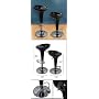Set of (2) Brand New Black Bombo Swivel Bar Stool Pub Barstool
