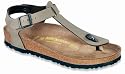Birkenstock KAIRO NL 47721, Damen Sandalen/Zehentrenner, grau, (ANTIK GRAU GROBFLEC), normales Fussbett, Nubukleder