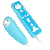 Solid and Two-Tone Silicone Skin Cases for Nintendo Wii Remote Control and Nunchuk - 13 Color Options (Light Blue/Dark Blue)<br />
From yooZoo<br />

