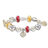NFL Kansas City Chiefs #1 Fan Charm Bracelet: Go Chiefs! by The Bradford Exchange