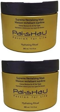 Pai Shau Organic Supreme Revitalizing Mask 9.5 Ounce Pack of Two, All Hair Types, All Natural, Creates Volume, Hydrating, Best Seller by PAI SHAU