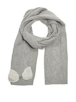 Alice Hannah Bufanda Lana Diamante Bow And Cable (Gris)